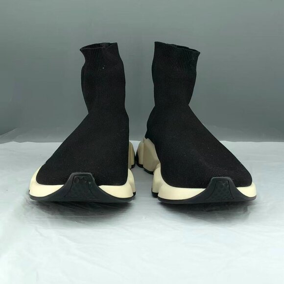 Balenciaga Black and White Sock Sneakers - Picture 2 of 10